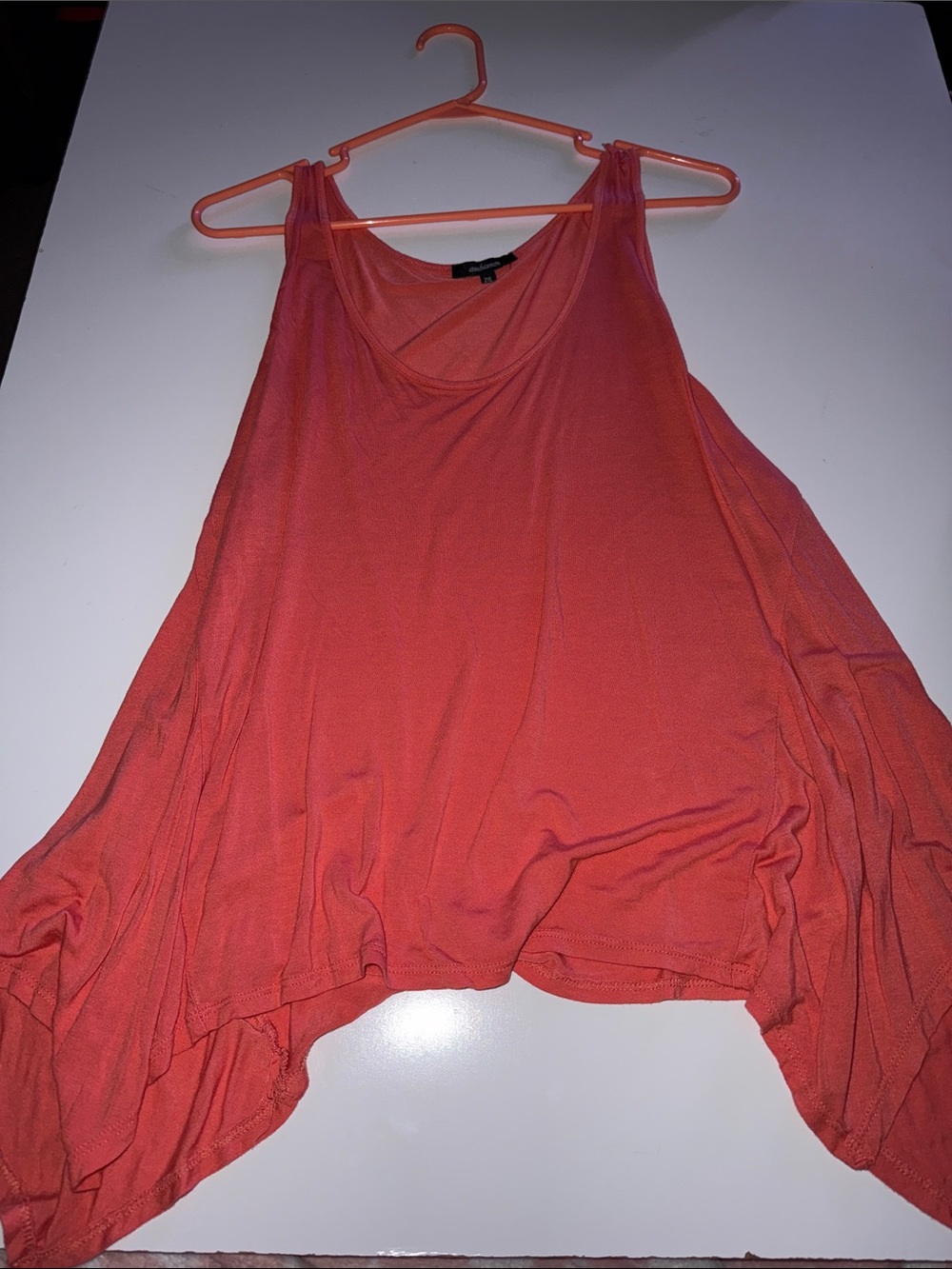 Ambiance Coral Draped Tank Top